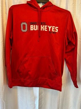 Ohio State Buckeyes Red Hooded Pullover Sweatshirt